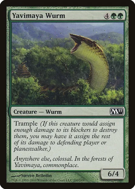 Yavimaya Wurm, Magic card M11 200 — Magic 2011 set