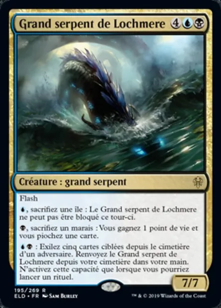 Grand serpent de Lochmere, carte Magic ELD 195 — extension Throne of Eldraine