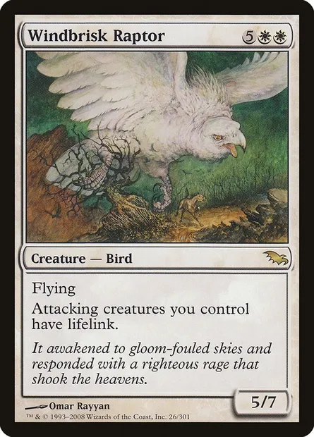 Windbrisk Raptor, Magic card SHM 26 — Shadowmoor set