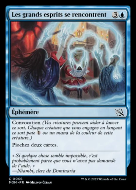 Les grands esprits se rencontrent, carte Magic MOM 66 — extension L'invasion des machines