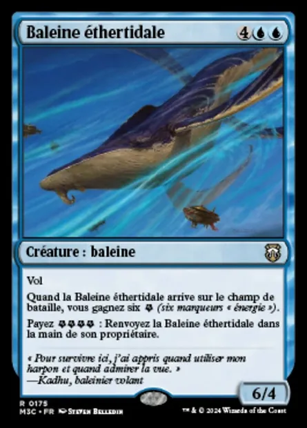 Baleine éthertidale, carte Magic M3C 175 — extension Modern Horizons 3 Commander