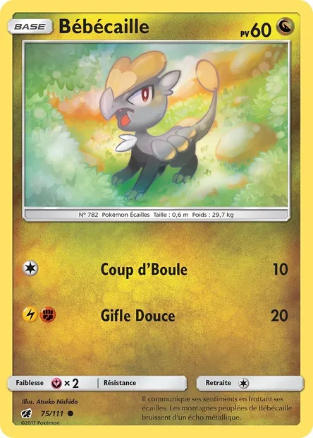Bébécaille, carte Pokémon CIN 75 — extension Invasion Carmin