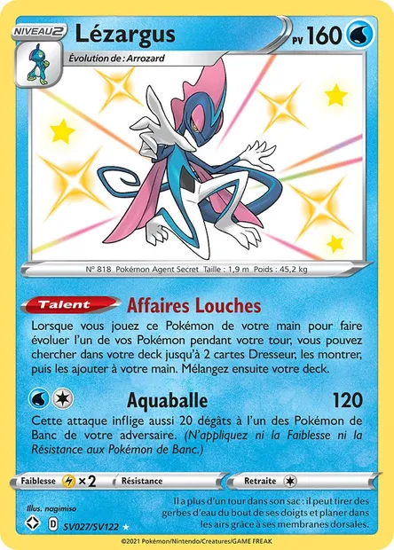 Lézargus, carte Pokémon SHF SV027 — extension Destinées Radieuses