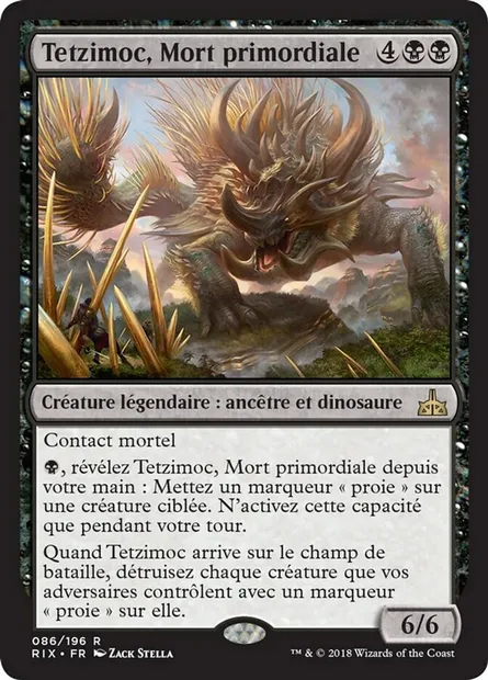 Tetzimoc, Mort primordiale, carte Magic RIX 86 — extension Les combattants d'Ixalan