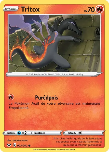 Tritox, carte Pokémon SSH 27 — extension Épée et Bouclier