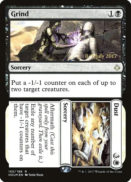 Grind // Dust, Magic card PHOU 155s — Hour of Devastation Promos set