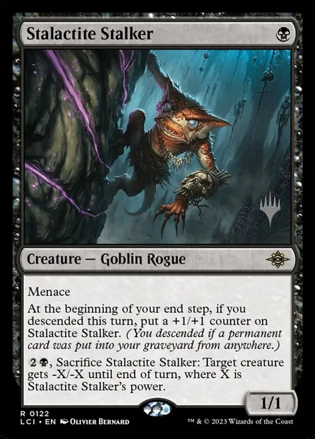 Stalactite Stalker, Magic card PLCI 122p — The Lost Caverns of Ixalan Promos set