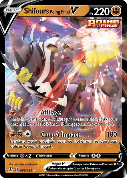 Shifours Poing Final V, carte Pokémon BST 85 — extension Styles de combat