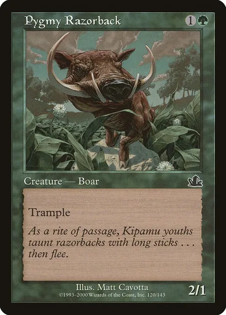 Pygmy Razorback, Magic card PCY 120 — Prophecy set