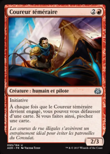 Coureur téméraire, carte Magic AER 95 — extension La révolte éthérique