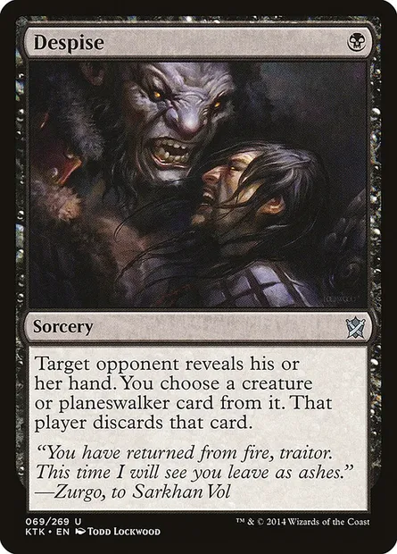 Despise, Magic card KTK 69 — Khans of Tarkir set