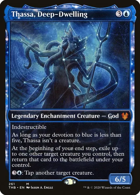 Thassa, Deep-Dwelling, Magic card THB 261 — Theros Beyond Death set