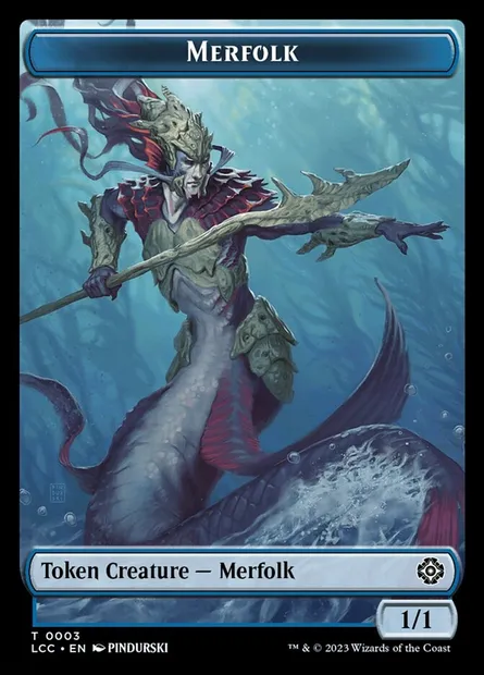 Merfolk, Magic card TLCC 3 — The Lost Caverns of Ixalan Commander Tokens set