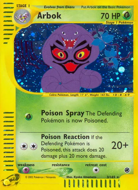 Arbok, Pokémon card EX 3 — Expedition Base Set set
