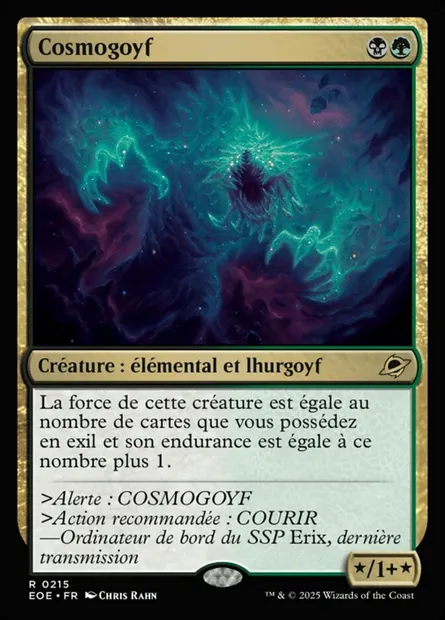 Cosmogoyf, carte Magic EOE 215 — extension Edge of Eternities