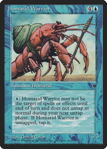 Homarid Warrior, Magic card FEM 22a — Fallen Empires set