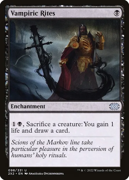 Vampiric Rites, Magic card 2X2 98 — Double Masters 2022 set