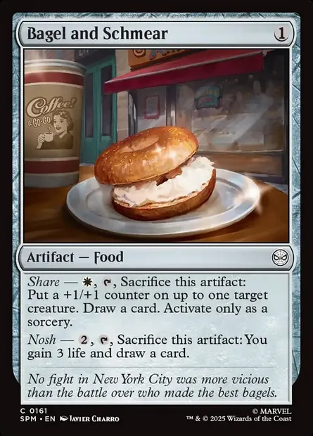 Bagel and Schmear, Magic card SPM 161 — Marvel's Spider-Man set