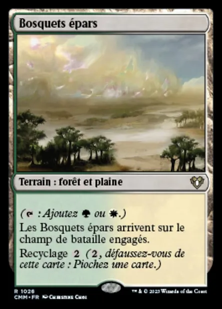 Bosquets épars, carte Magic CMM 1026 — extension Commander Masters