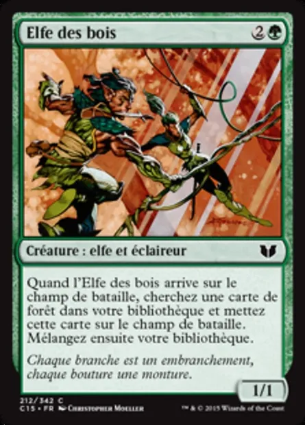 Elfe des bois, carte Magic C15 212 — extension Commander 2015