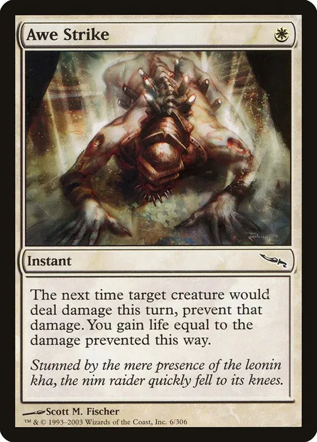 Awe Strike, Magic card MRD 6 — Mirrodin set
