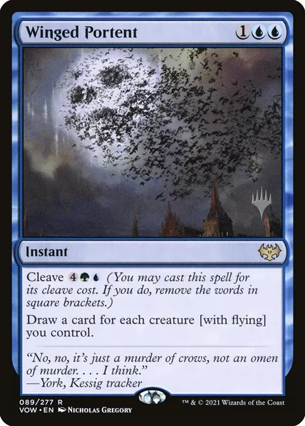Présage ailé, carte Magic PVOW 89p — extension Innistrad: Crimson Vow Promos