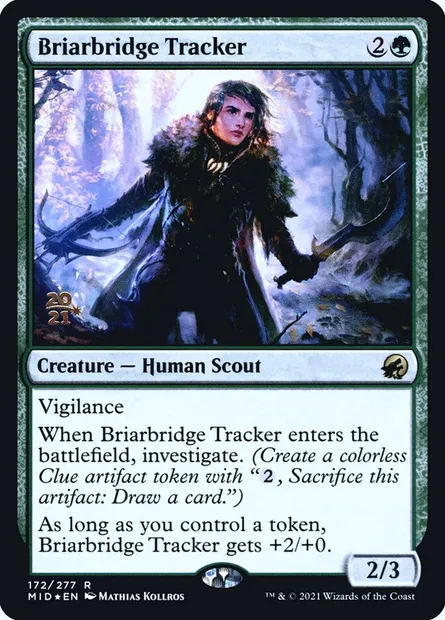 Briarbridge Tracker, Magic card PMID 172s — Innistrad: Midnight Hunt Promos set
