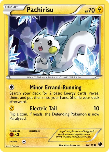 Pachirisu, Pokémon card PLF 37 — Plasma Freeze set