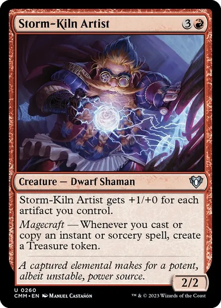 Storm-Kiln Artist, Magic card CMM 260 — Commander Masters set
