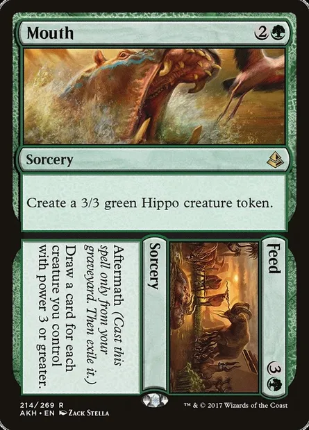 Mouth // Feed, Magic card AKH 214 — Amonkhet set
