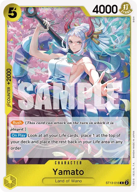Yamato, One Piece card ST13-016 — The Three Brothers set