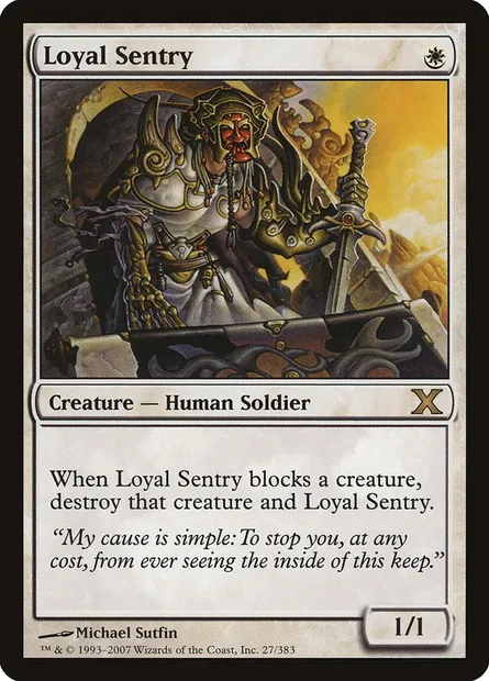 Loyal Sentry, Magic card 10E 27 — Tenth Edition set