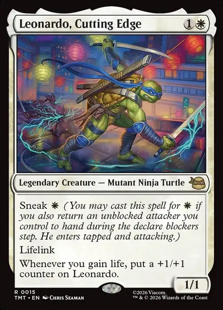 Leonardo, Cutting Edge, Magic card TMT 15 — Teenage Mutant Ninja Turtles set