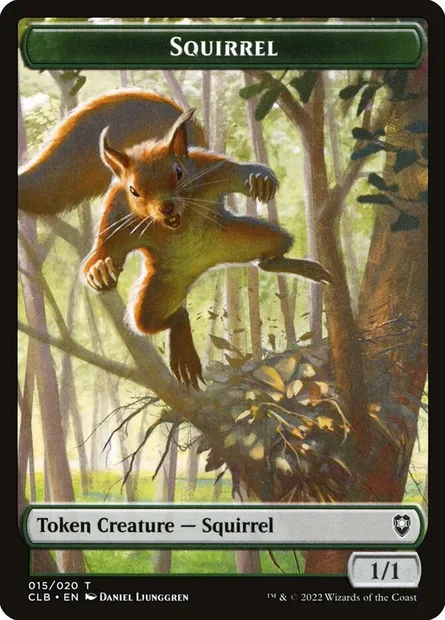 Squirrel, carte Magic TCLB 15 — extension Battle for Baldur's Gate Tokens