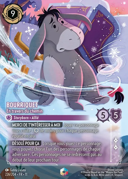 Bourriquet - En travers du chemin, carte Disney Lorcana CH11-226 — extension Givresort