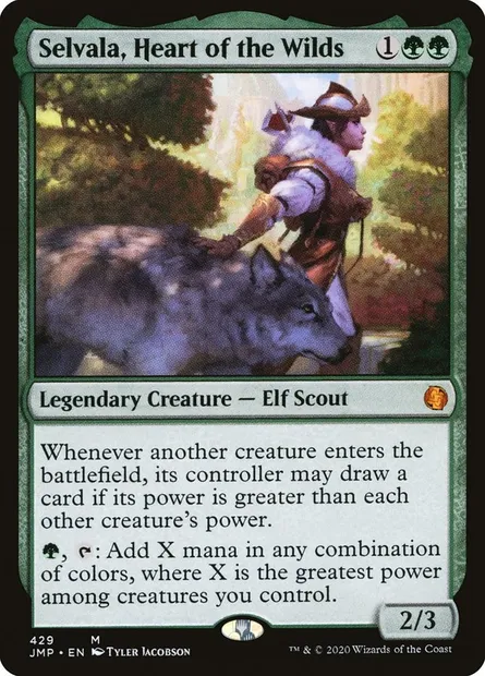 Selvala, Heart of the Wilds, Magic card JMP 429 — Jumpstart set