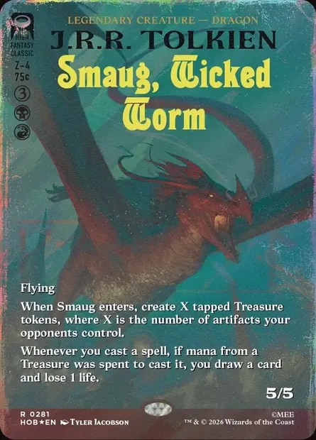 Smaug, Wicked Worm, Magic card HOB 281 — The Hobbit set