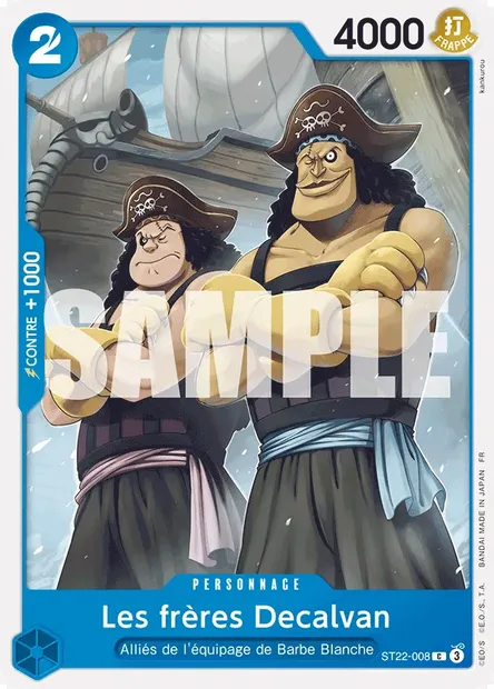 Les frères Decalvan, carte One Piece ST22-008 — extension ACE ET NEWGATE