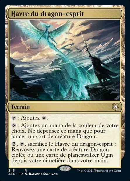 Havre du dragon-esprit, carte Magic AFC 245 — extension Forgotten Realms Commander
