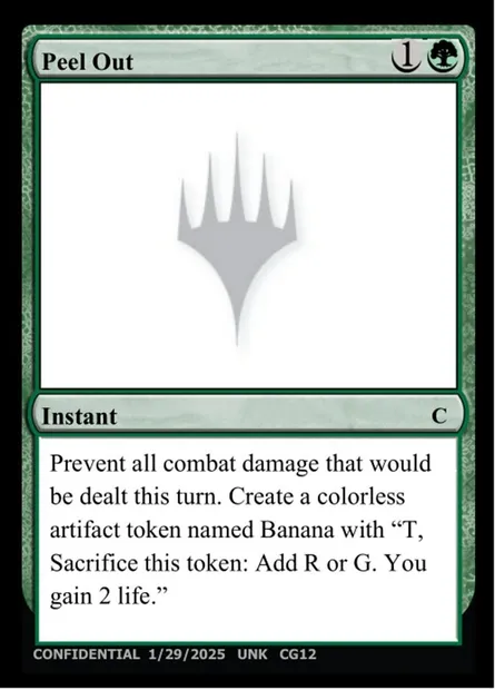 Peel Out, carte Magic UNK CG12 — extension Unknown Event