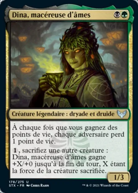 Dina, macéreuse d'âmes, carte Magic STX 178 — extension Strixhaven: l'Académie des Mages