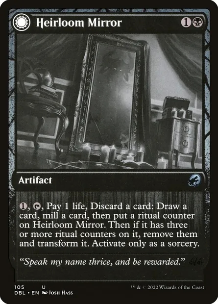Heirloom Mirror // Inherited Fiend, Magic card DBL 105 — Innistrad: Double Feature set