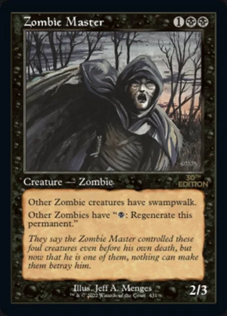 Maître des zombies, carte Magic 30A 431 — extension 30th Anniversary Edition