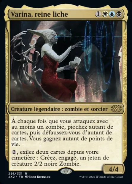 Varina, reine liche, carte Magic 2X2 291 — extension Double Masters 2022