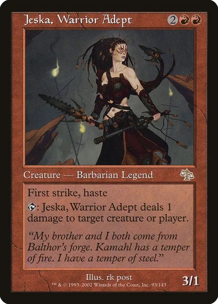 Jeska, Warrior Adept, Magic card JUD 93 — Judgment set