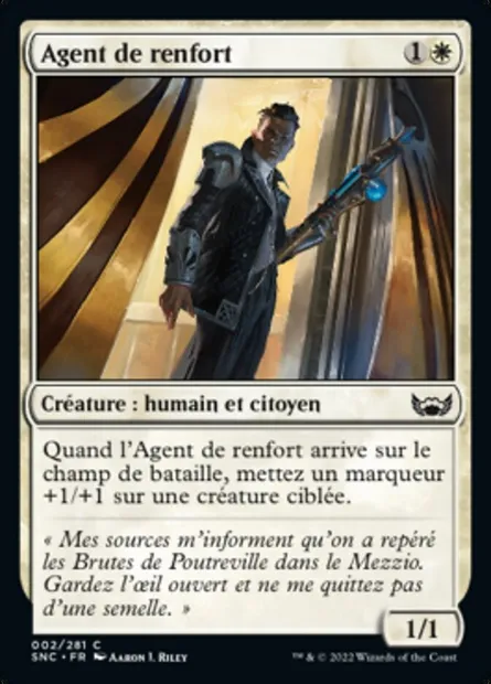 Agent de renfort, carte Magic SNC 2 — extension Les rues de la Nouvelle-Capenna