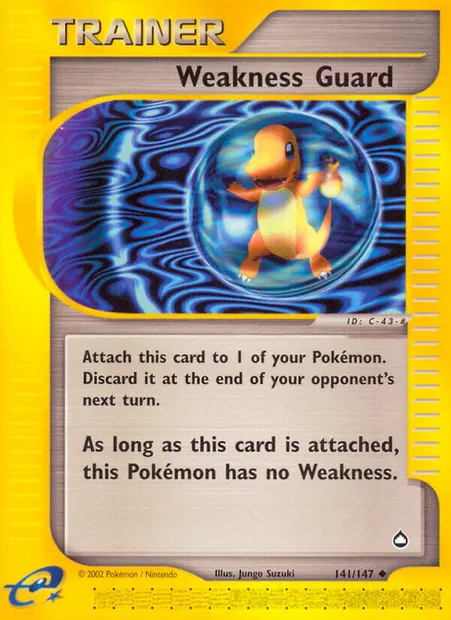 Weakness Guard, Pokémon card AQ 141 — Aquapolis set