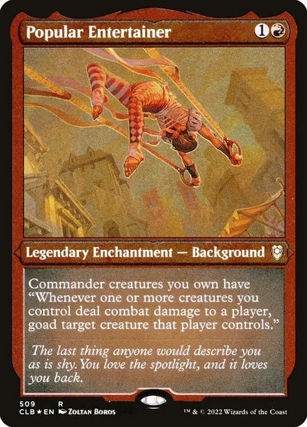 Popular Entertainer, Magic card CLB 509 — Commander Legends: Battle for Baldur's Gate set