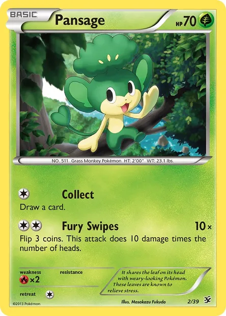 Pansage, Pokémon card KSS 2 — Kalos Starter Set set