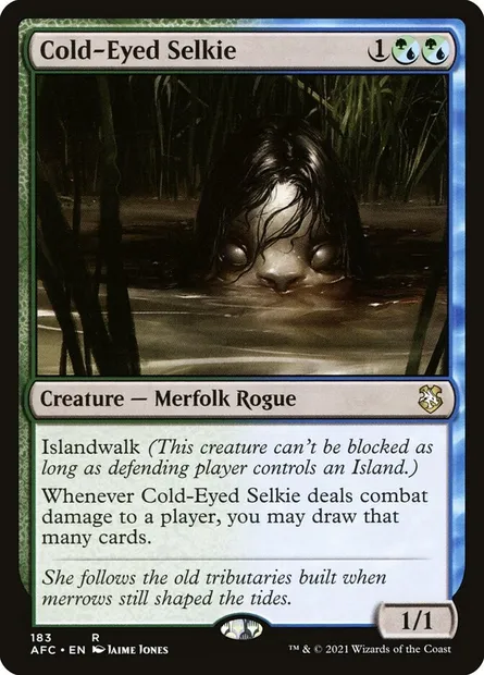 Cold-Eyed Selkie, Magic card AFC 183 — Forgotten Realms Commander set
